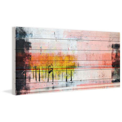 « rosy day » par parvez taj,, reproduction d’art sur bois blanc