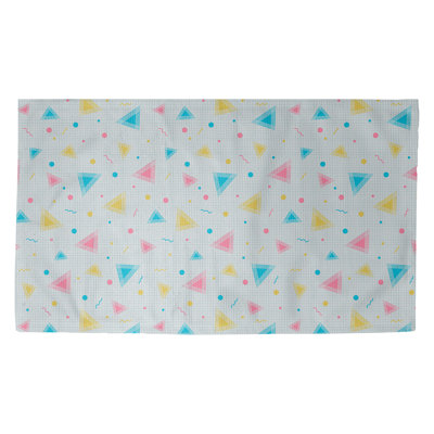 Tapis jaune/bleu/rose de 90 90 Avicia