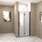 35-34 X 72 Bifold Shower Door, 1/4 Tempered Glass, Matte Black Frame, Explosion Proof Film, Shower Door