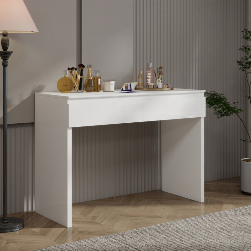 Modern minimalist two drawer dressing table