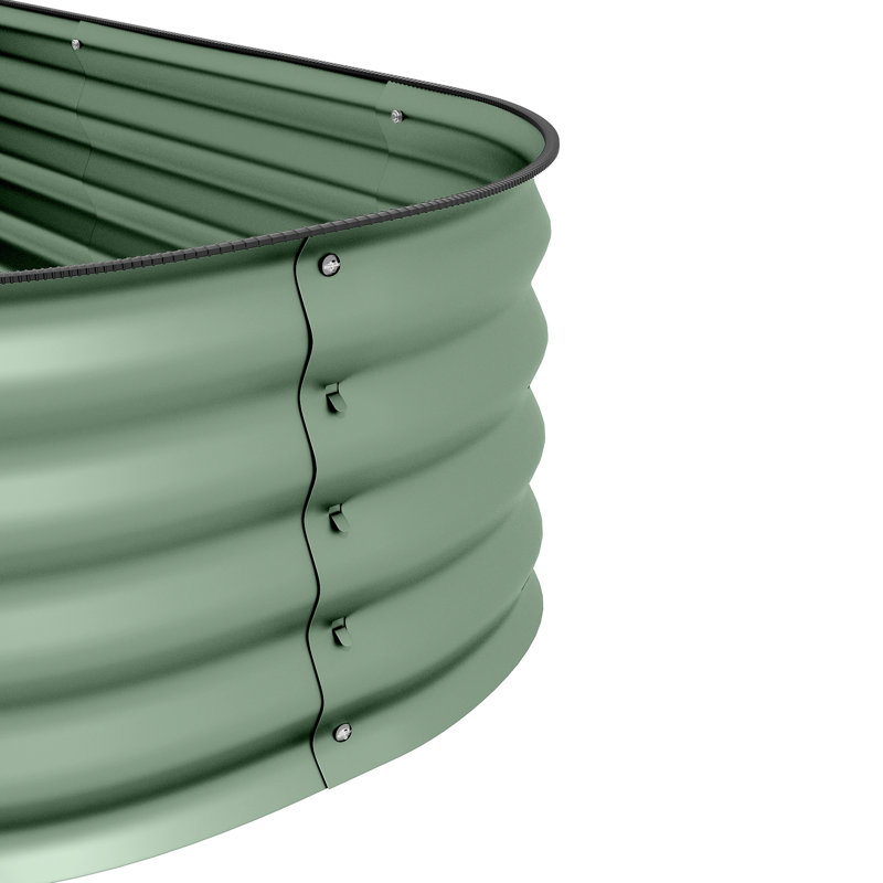 Lit surélevé en métal galvanisé 59 po x l 24,5 po x H 11,76 po, jardinière avec bordure, plante surélevée pour cultiver des herbes, des fleurs et des légumes - 4,9 pi 2 pi 1 pi, bordure, fleur, herbe