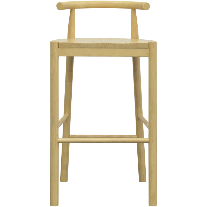 Davion Solid Wood 30" Bar Stool, Tan