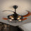 Ventilateur de plafond à pales rétractables 48 po avec télécommande et ensemble d'éclairage inclus Caronni