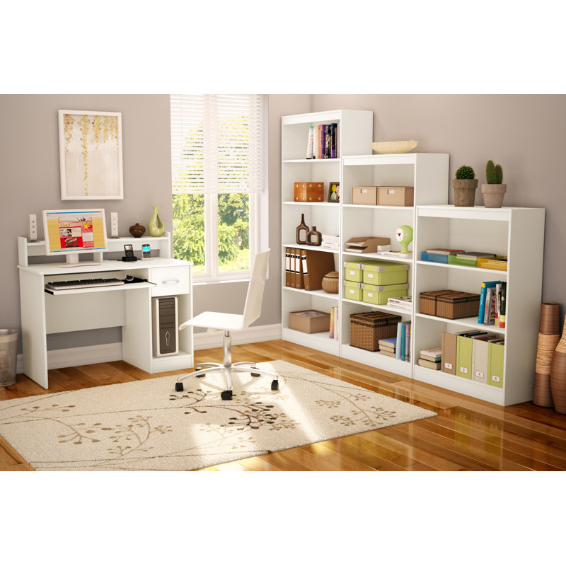 Bibliothèque Axess, Blanc pur, (Quatre tablettes) H 56 po x l 28 po x P 11,5 po