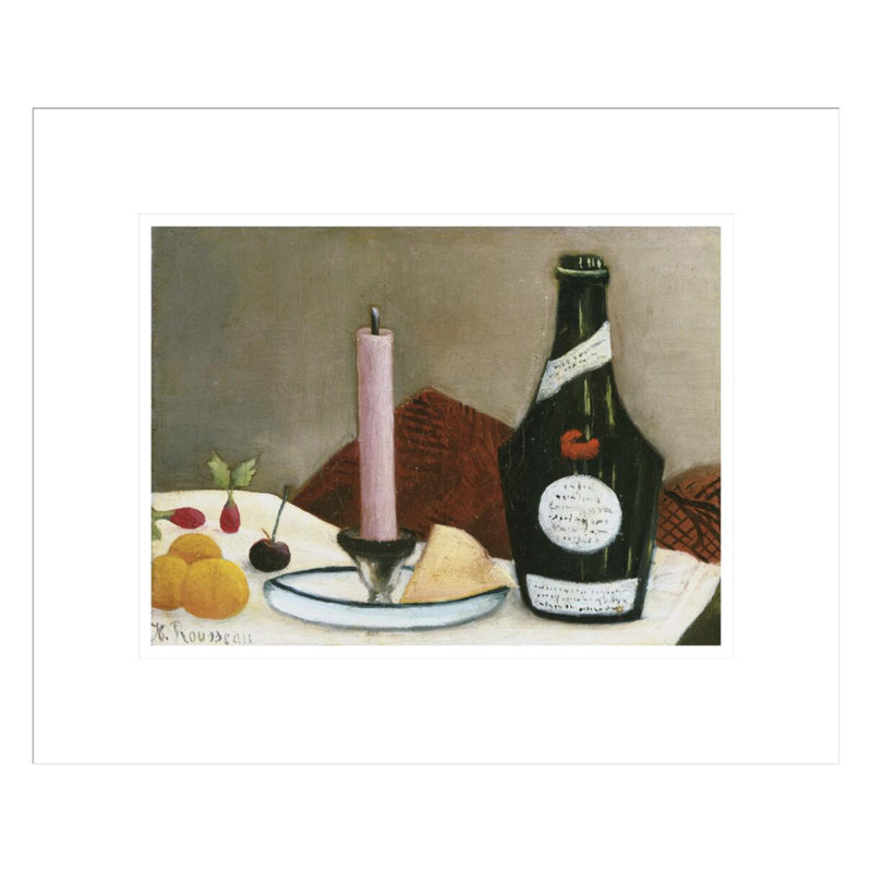 «The Pink Candle» par Henri Rousseau, impression giclée sur cadre, H 13,75 po x l 16,63 po