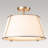 Nyjel Classical 4 - Light Linen Tapered Drum Semi Flush Mount-577421154-602705487