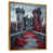 Toile avec cadre flottant or