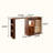 40.16"Retro Brown Solid Wood Extendable Bar Counter