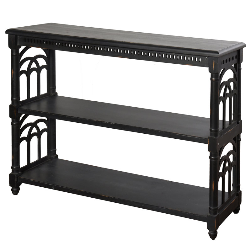 Steinmar 47.25'' Console Table, Black with Distressing