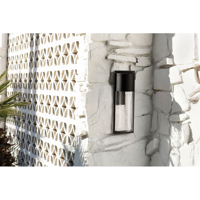 Buckeye Bronze Seedy Glass 1-Light Outdoor Wall Light