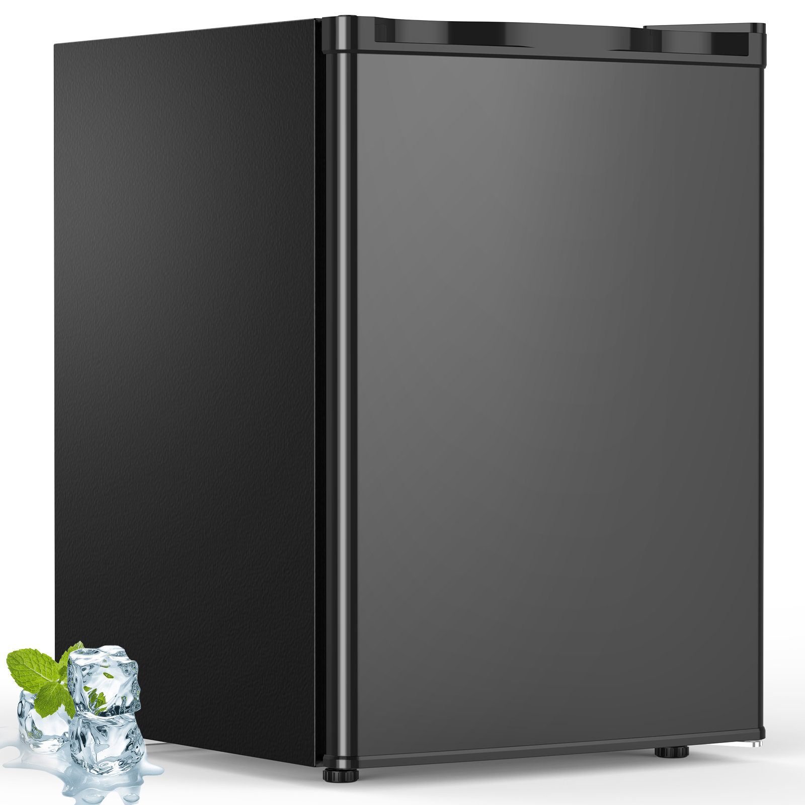 Reversible Door 2.6 Cu.   Ft. Chic Mini Fridge with Freezer - 7 Precise Temp Controls, 2 Easy-Clean Shelves, Perfect for Bedrooms, Offices & Dorms, Cr | Fridge.com