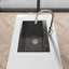 Évier de cuisine en acier inoxydable, lavabo simple sur pied noir de 27 po x 19 po avec drain standard américain et crochet