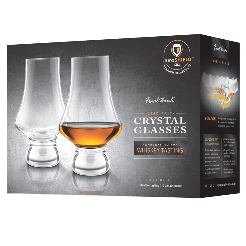 195ml Handmade Crystal Whiskey Glass Set