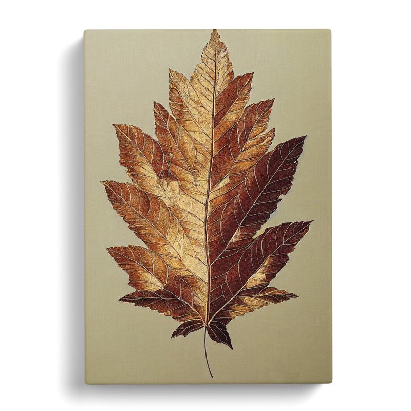 Autumn Leaf No.3 - Wrapped Canvas, 50cm H x 35cm W x 3cm D