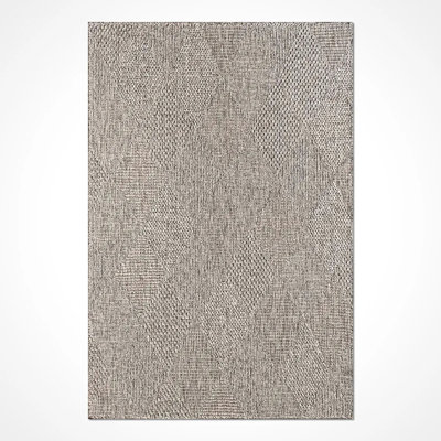 Tapis gris en polypropylène antidérapant Walland