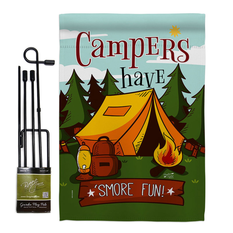 Ensemble de drapeaux en polyester 18,5 po x 13 po Smore Fun