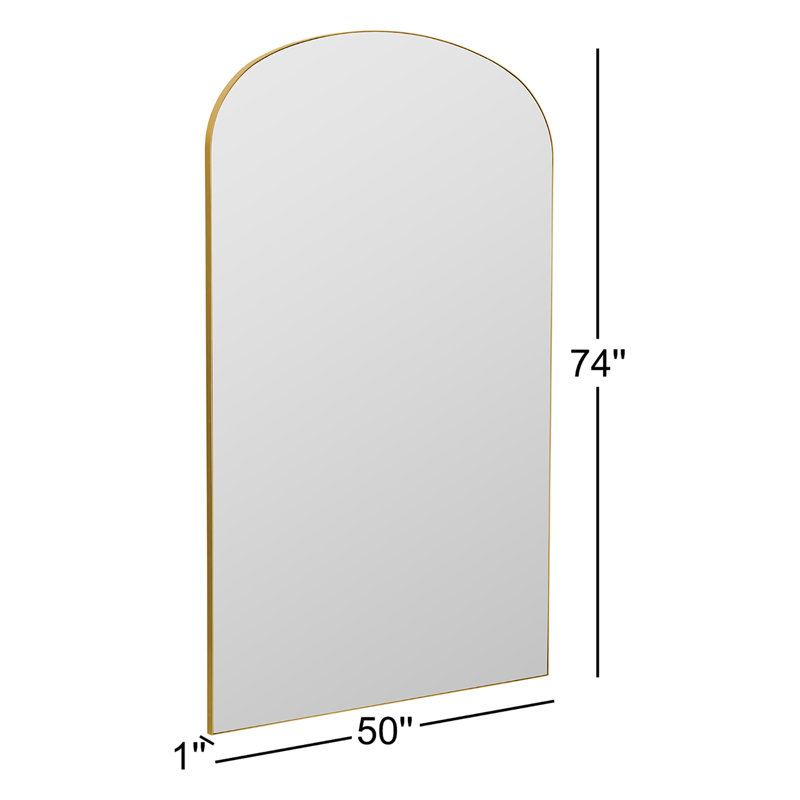 Eaton Metal Floor Mirror, Gold