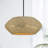 20-Inch 4-Light Tropical Rattan Geometric Chandelier with Black Finish and Adjustable Height
