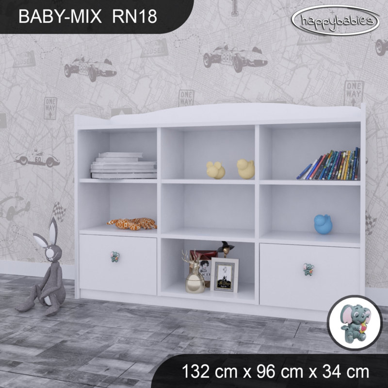 96cm H X 132cm W Kids Cube, White