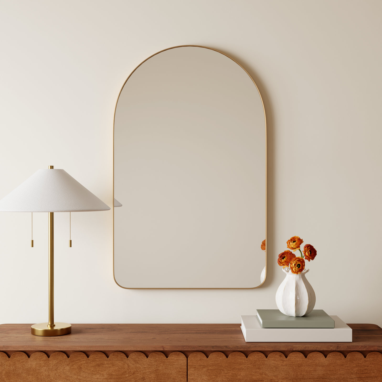 Eaton Vanity Mirror, Gold