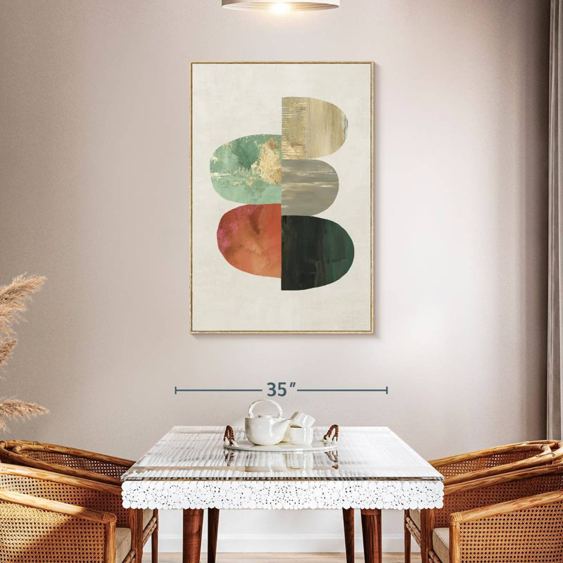 Evolving Energy, 31" x 46", Floating Frame Natural Wood