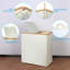 Fabric Laundry Hamper with Handles-1212287173