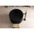 41" Modern Round Deep Solid Surface Freestanding Matte Black Soaking Tub -123515527