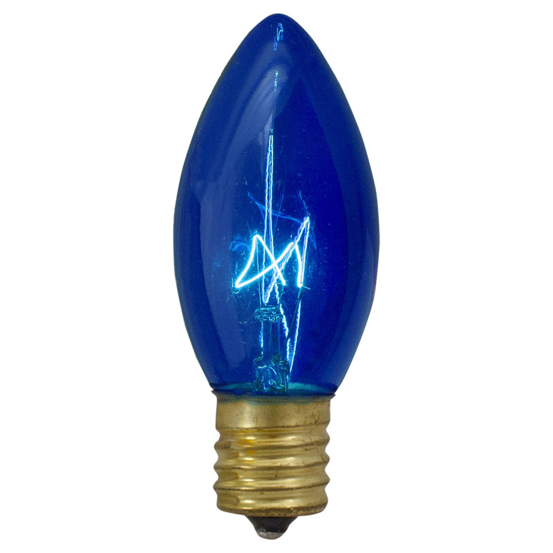 Paquet de 4 ampoules bleues de remplacement transparentes C9