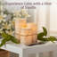 3 bougies parfumées sans flamme - bougies DEL avec écorce de faux bouleau avec télécommande