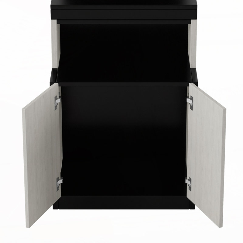 Lit escamotable avec bureau, tablettes et armoires de rangement