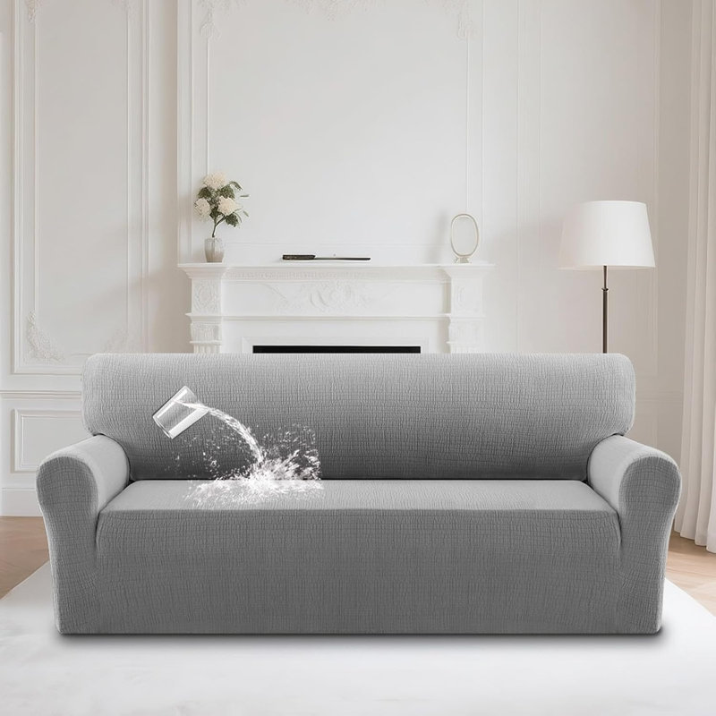 Polyester Box Cushion Sofa Slipcover