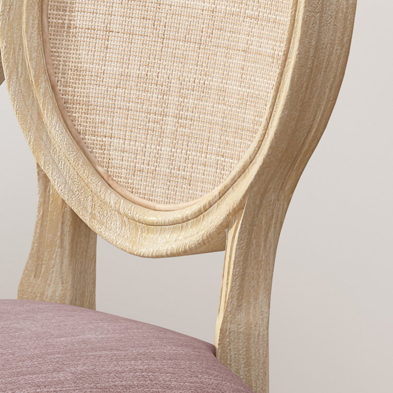 Chaise de salle à manger en bois massif Rodden, Rosé clair