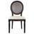 Durocher Dining Chair - Oval Rattan Back with Upholstered Seat - Farmhouse Kitchen & Dining Room Chair-120998868