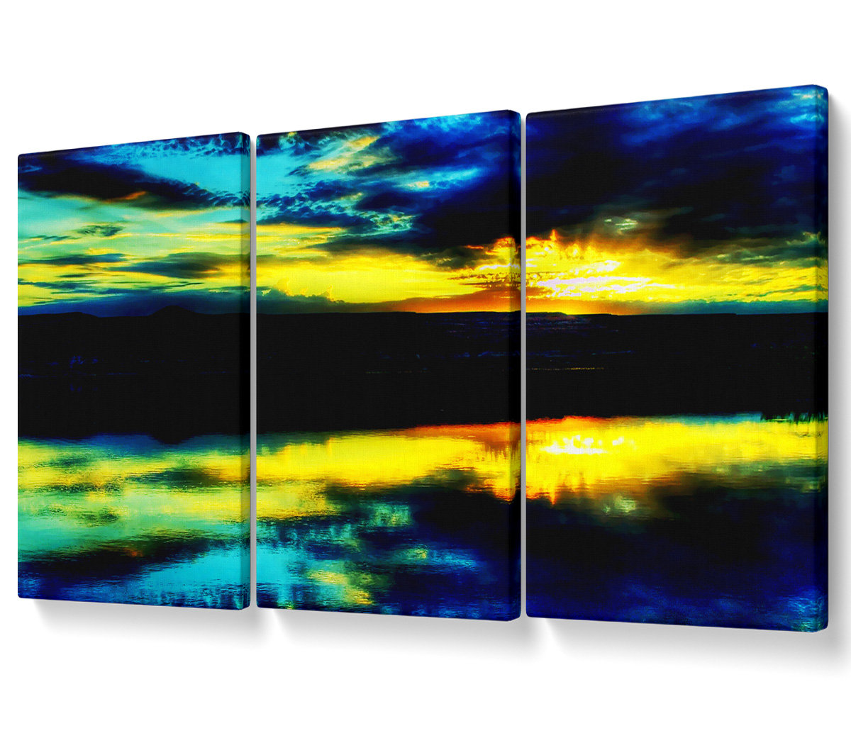 Rosalind Wheeler Lake Daybreak - 3 Piece Wrapped Canvas Graphic Art ...
