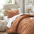 Gigi Terracotta Clipped Jacquard Tufted 2-Piece Twin/Twin XL Comforter Set-111192727-111192729