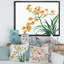 Orchidées jaunes rétro - peinture sur toile-60161931-60161934