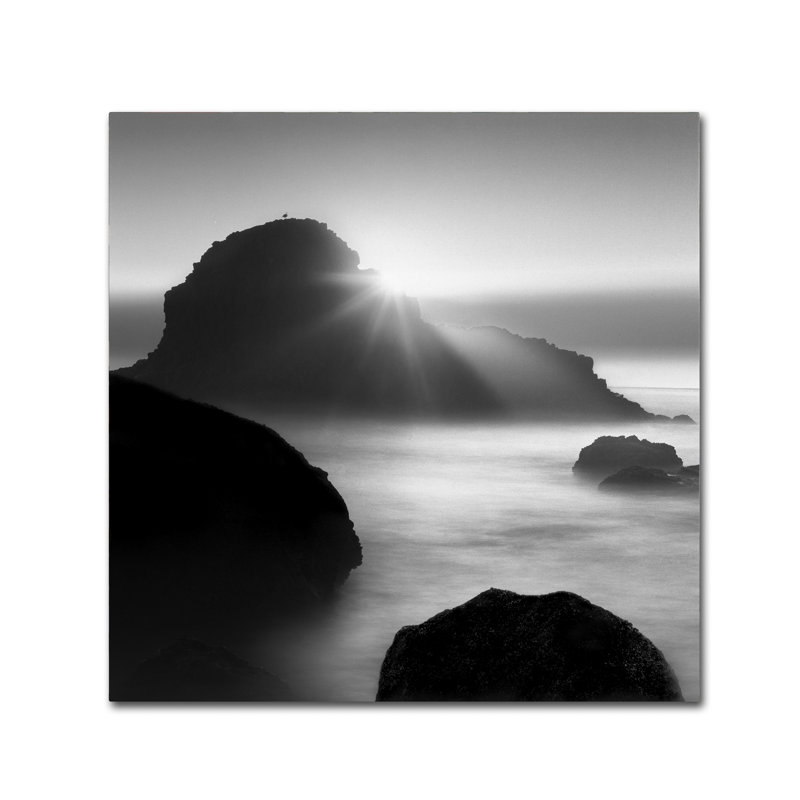 Reproduction de photo sur toile tendue "long coucher à la plage indienne" par moises perception, H 35 po x l 35 po x P 2 po