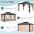 13 Ft. W x 10 Ft. D Metal Patio Gazebo