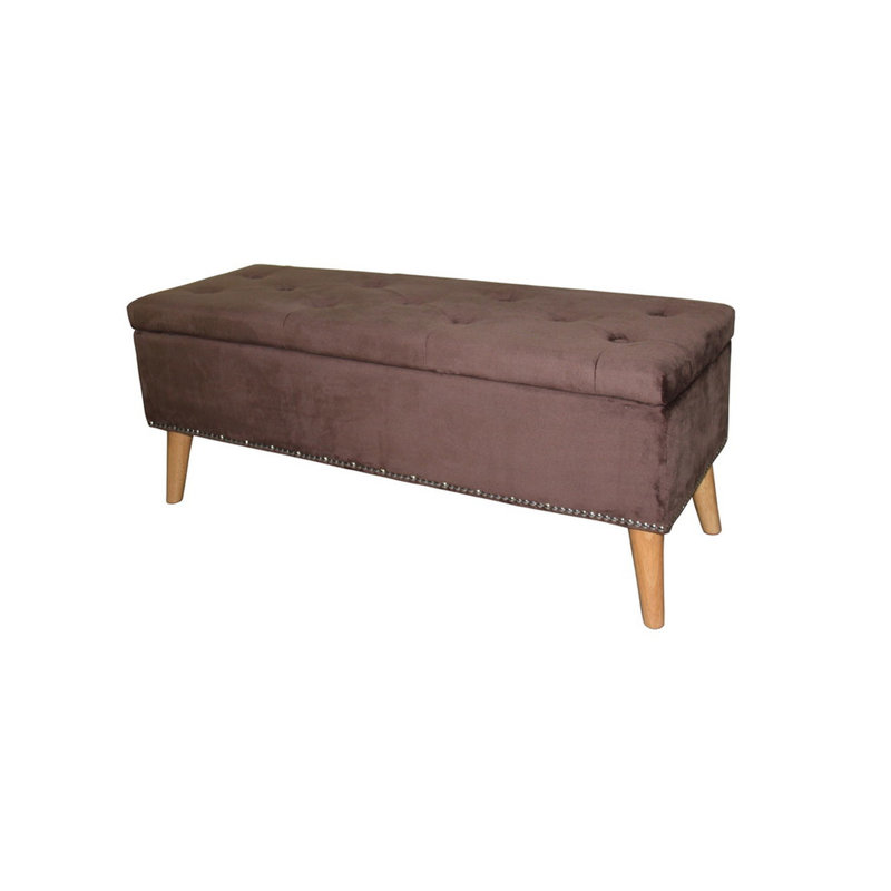Banc de rangement 17 po en suède