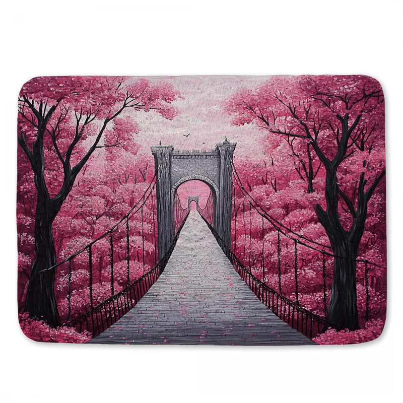 Bridge Bath Mat Architecture Bathroom Decor Eclectic, 24" L