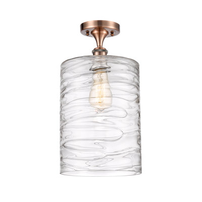 Plafonnier semi-encastré 1 lumière 9 po Heiman