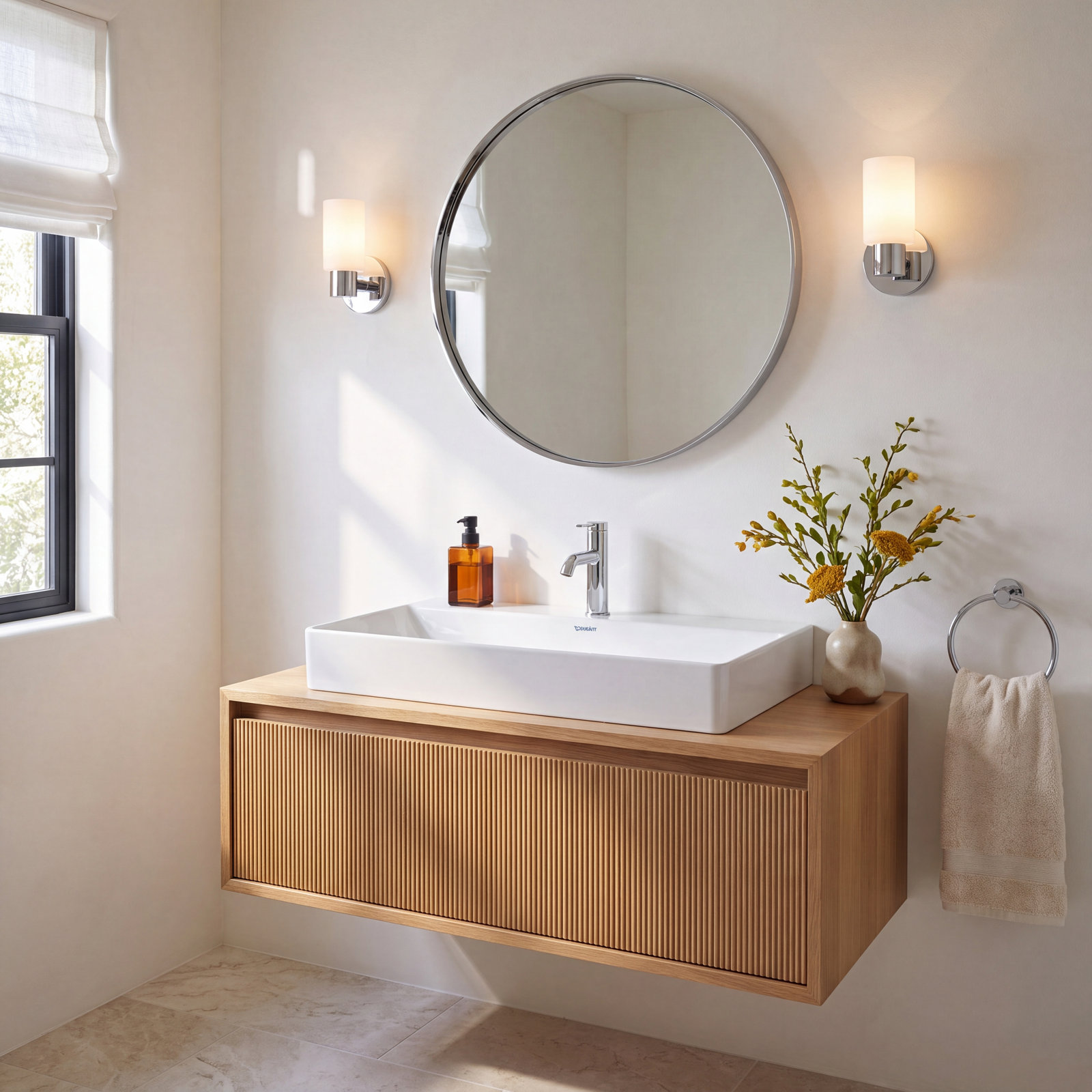 DuraSquare Undermount Bathroom Sink with Faucet