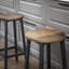 Bar Stool with Metal Frame and Footrest-2105060617