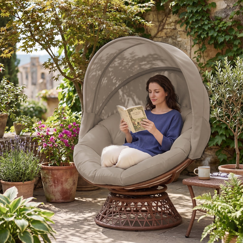 Outdoor Lounge Chair, Brown