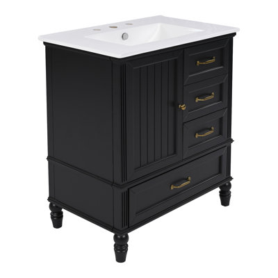 Meuble-lavabo luxueux avec lavabo de qualité supérieure et rangement spacieux pour une salle de bain élégante et fonctionnelle.