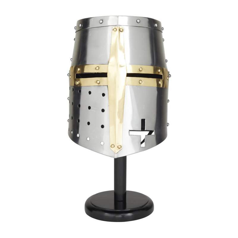 Sculpture Goldwasser Cole et casque en fer