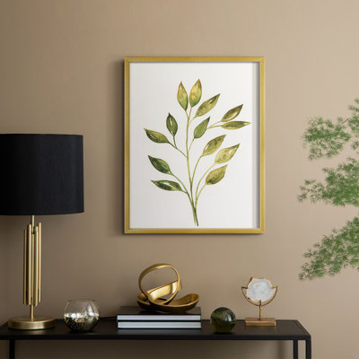 Reproduction encadrée de brindille simple II - bois massif