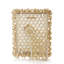Matte Metal/Crystal Single Picture Frame in Gold/White-60485242