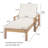 Outdoor Solid Wood Chaise Lounge With Cushion-92941314