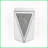 Inverted Triangular Mirrored Coffee Table With Crystal Diamond Inlays